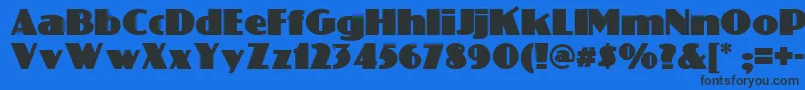 Шрифт Phatt – чёрные шрифты на синем фоне