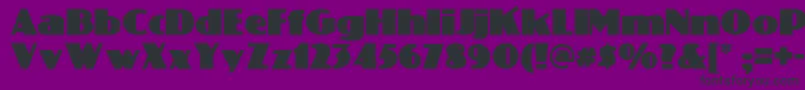Phatt-fontti – mustat fontit violetilla taustalla