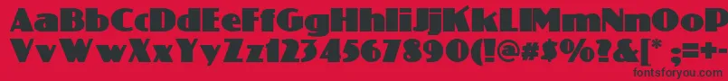 Phatt Font – Black Fonts on Red Background