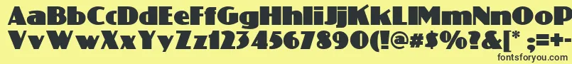 Phatt Font – Black Fonts on Yellow Background