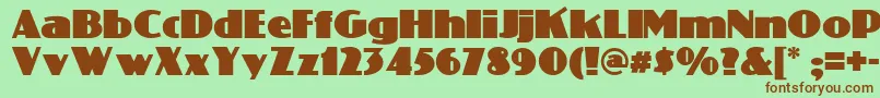 Phatt Font – Brown Fonts on Green Background