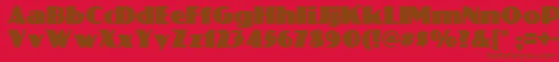 Phatt Font – Brown Fonts on Red Background