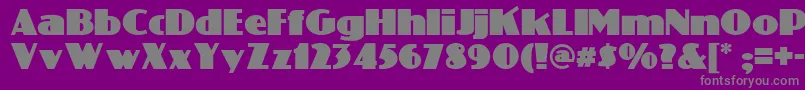 フォントPhatt – 紫の背景に灰色の文字