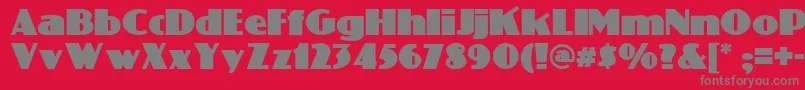 Phatt-Schriftart – Graue Schriften auf rotem Hintergrund