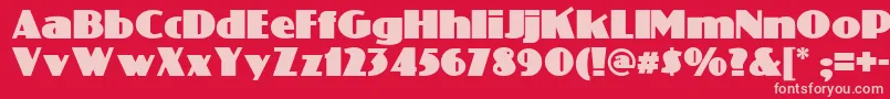 Phatt Font – Pink Fonts on Red Background