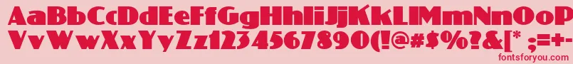 フォントPhatt – ピンクの背景に赤い文字