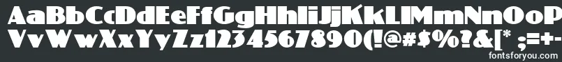 Шрифт Phatt – белые шрифты на чёрном фоне