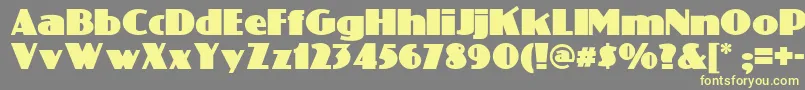 Phatt Font – Yellow Fonts on Gray Background