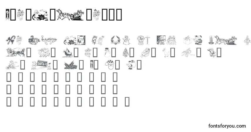 Czcionka XmasClipart2 – alfabet, cyfry, specjalne znaki