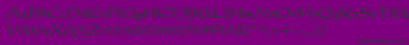 PresentLtBoldCondensed Font – Black Fonts on Purple Background
