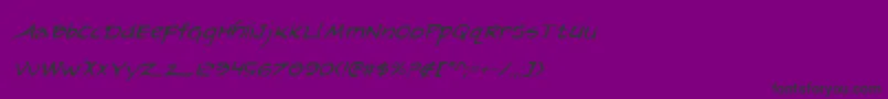 ArilonItalic-fontti – mustat fontit violetilla taustalla