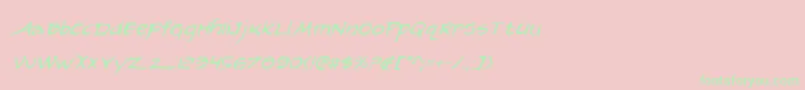 ArilonItalic Font – Green Fonts on Pink Background