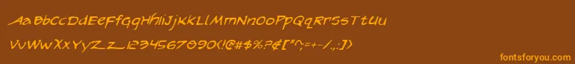 ArilonItalic Font – Orange Fonts on Brown Background