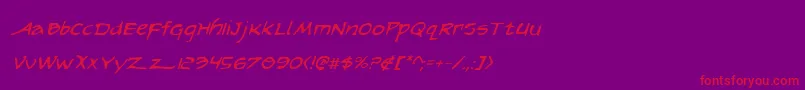 ArilonItalic Font – Red Fonts on Purple Background