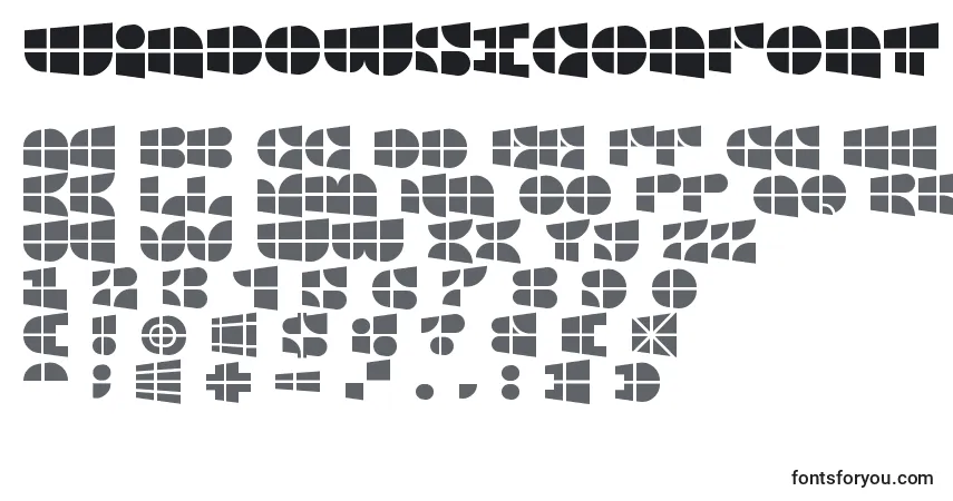 Czcionka WindowsIconFont – alfabet, cyfry, specjalne znaki