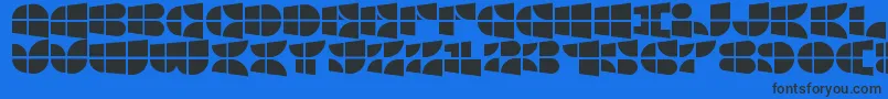 WindowsIconFont-Schriftart – Schwarze Schriften auf blauem Hintergrund