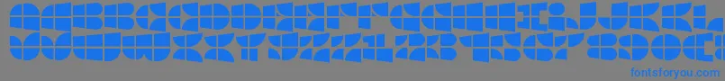 WindowsIconFont Font – Blue Fonts on Gray Background