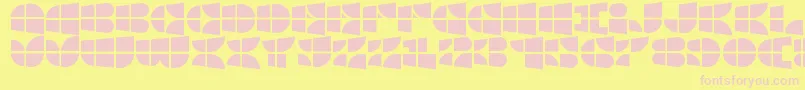Czcionka WindowsIconFont – różowe czcionki na żółtym tle
