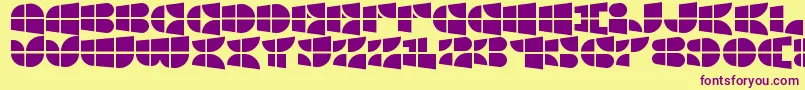 WindowsIconFont Font – Purple Fonts on Yellow Background