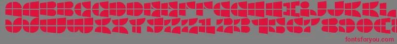 WindowsIconFont Font – Red Fonts on Gray Background