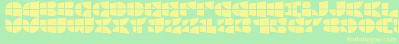 Шрифт WindowsIconFont – жёлтые шрифты на зелёном фоне