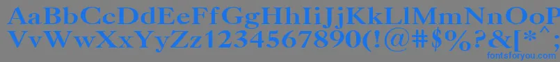 UkCaslonBold Font – Blue Fonts on Gray Background