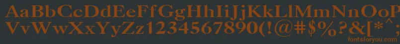 Шрифт UkCaslonBold – коричневые шрифты на чёрном фоне