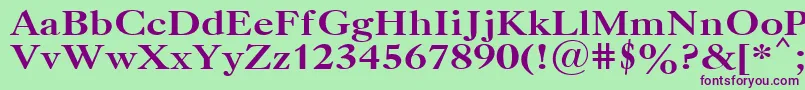 UkCaslonBold Font – Purple Fonts on Green Background