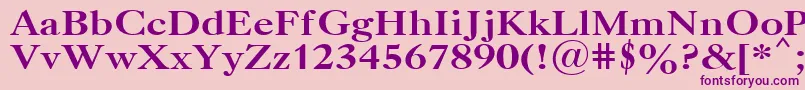 UkCaslonBold Font – Purple Fonts on Pink Background