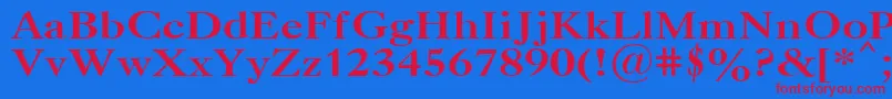 UkCaslonBold Font – Red Fonts on Blue Background