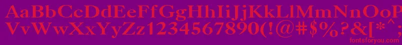 UkCaslonBold Font – Red Fonts on Purple Background