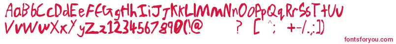 ChickenScratchV1 Font – Red Fonts on White Background
