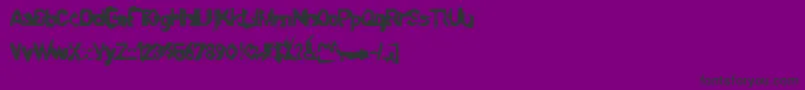 Więcej informacji o czcionce Sprutfest Czcionka Sprutfest – czarne czcionki na fioletowym tle