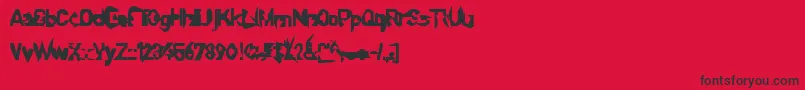Sprutfest Font – Black Fonts on Red Background