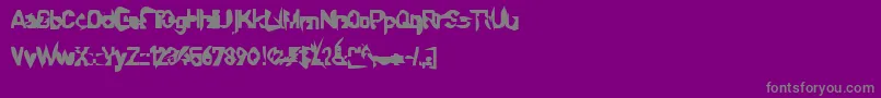 Sprutfest-fontti – harmaat kirjasimet violetilla taustalla