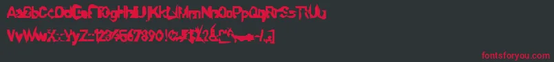 フォントSprutfest – 黒い背景に赤い文字