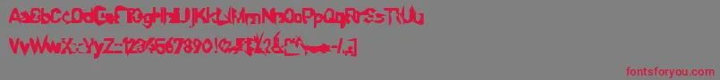 Sprutfest Font – Red Fonts on Gray Background