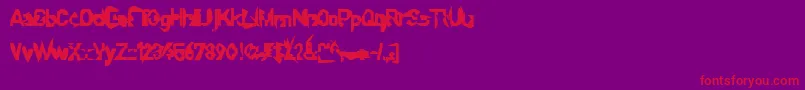 フォントSprutfest – 紫の背景に赤い文字