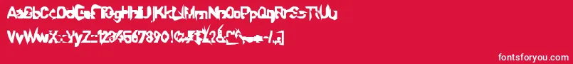 Sprutfest Font – White Fonts on Red Background