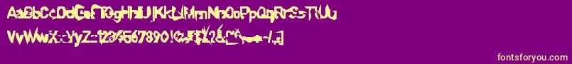 フォントSprutfest – 紫の背景に黄色のフォント