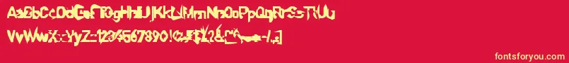 Sprutfest Font – Yellow Fonts on Red Background