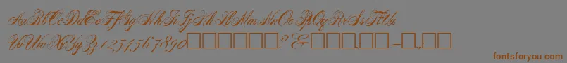 HalifaxRegular-Schriftart – Braune Schriften auf grauem Hintergrund