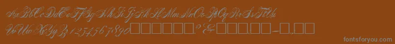 フォントHalifaxRegular – 茶色の背景に灰色の文字