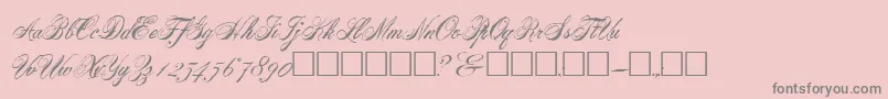 HalifaxRegular-Schriftart – Graue Schriften auf rosa Hintergrund