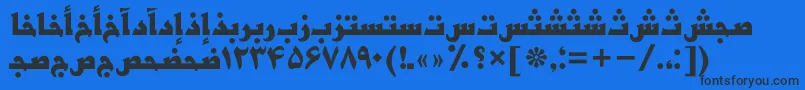 BasrapersianttBold Font – Black Fonts on Blue Background