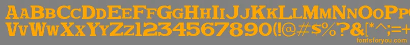 DekkaDenseJl Font – Orange Fonts on Gray Background