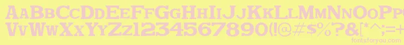 DekkaDenseJl Font – Pink Fonts on Yellow Background