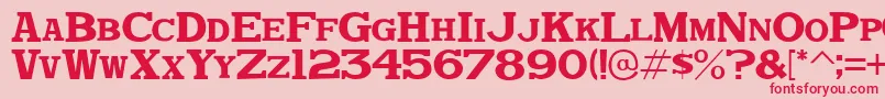 DekkaDenseJl Font – Red Fonts on Pink Background