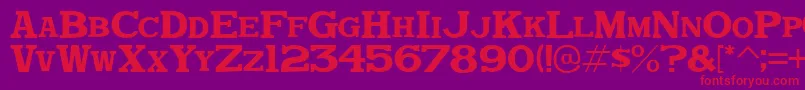 DekkaDenseJl Font – Red Fonts on Purple Background