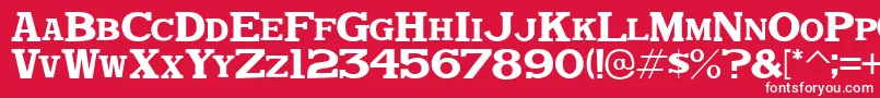 DekkaDenseJl Font – White Fonts on Red Background